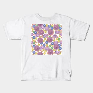 Chakra Pattern White Background Kids T-Shirt